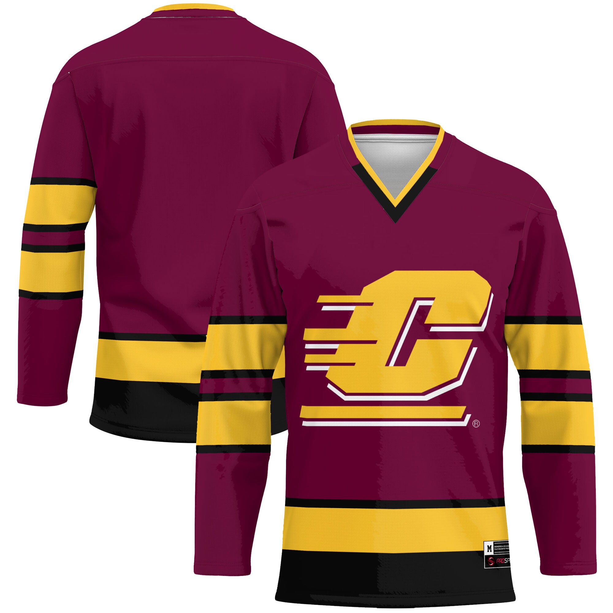 [NJP] Women's Central Michigan Chippewas GameDay Greats Hockey Jersey - Maroon