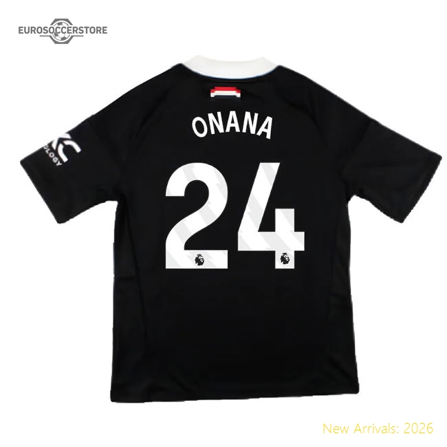 2024-2025 Man Utd Third Goalkeeper Shirt (Black) - Kids (Onana 24)