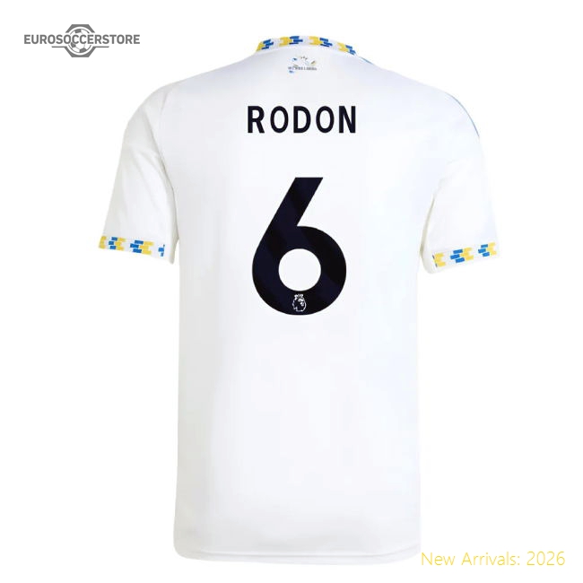 2025-2026 Leeds United Home Shirt Rodon 6 For Premier League Fans
