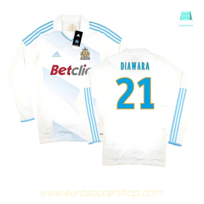 Marseille 2011-12 Player Spec Long Sleeve Home Shirt ((Excellent) L) (Diawara 21)