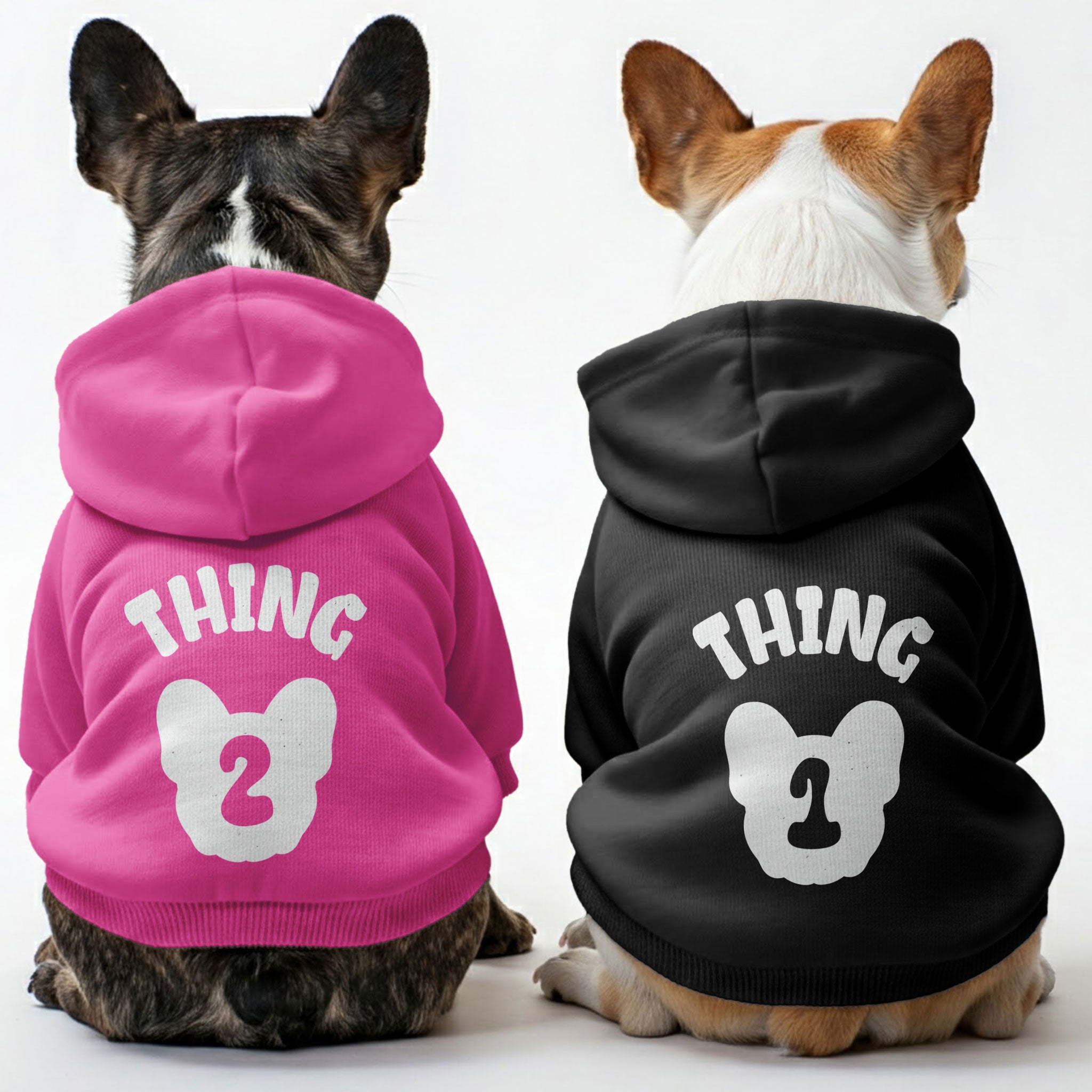 French Bulldog Thing 1 And Thing 2 Matching French Bulldog Hoodies –