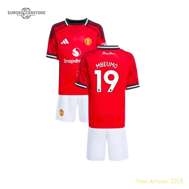 Authentic 2025-2026 Man Utd Home Mini Kit (mbeumo 19) - Premium