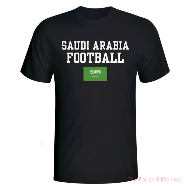 Saudi Arabia Football T-Shirt - Black
