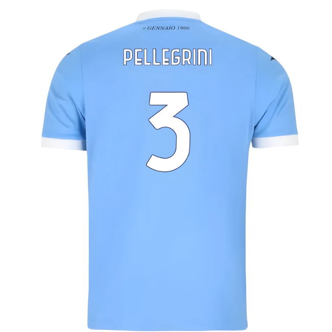 2025-2026 Lazio Home Shirt (Pellegrini 3) Lightweight Stretch Fabric