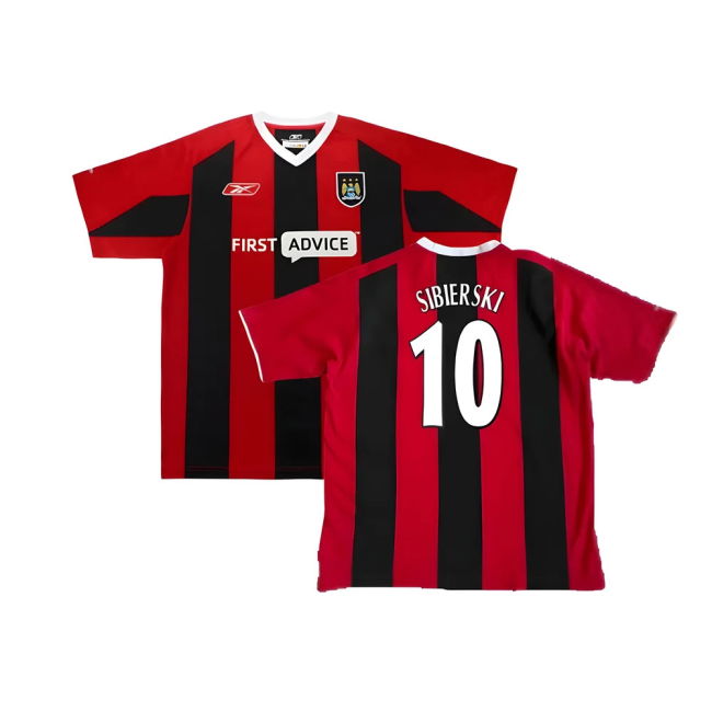 2003-04 Man City Soccer Jerseys retro Away Football Shirt