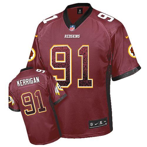 Authentic NFL Washington Redskins #91 Ryan Kerrigan Red Elite Jersey