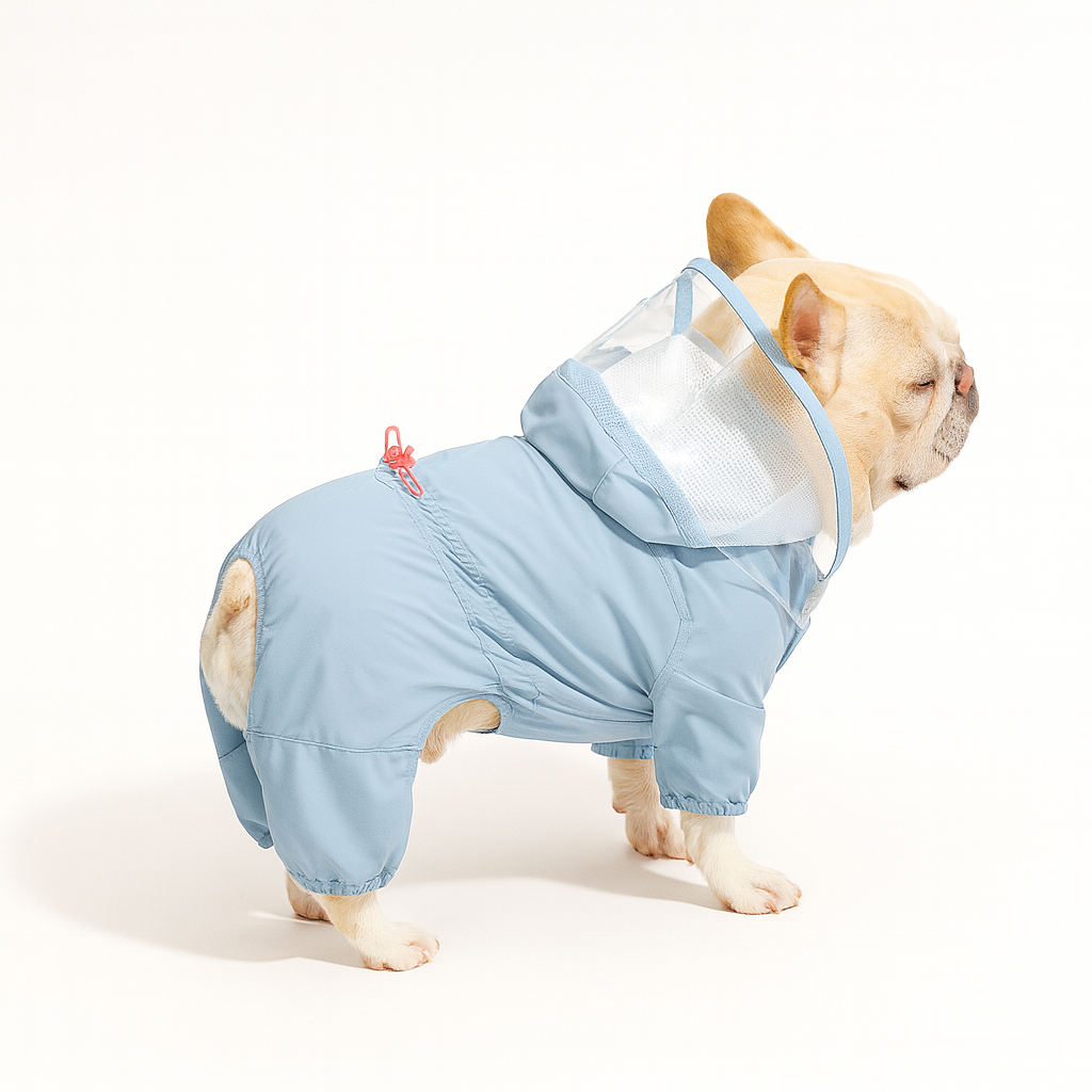 French Bulldog Pawshield Frenchie Hooded Raincoat – Breathable