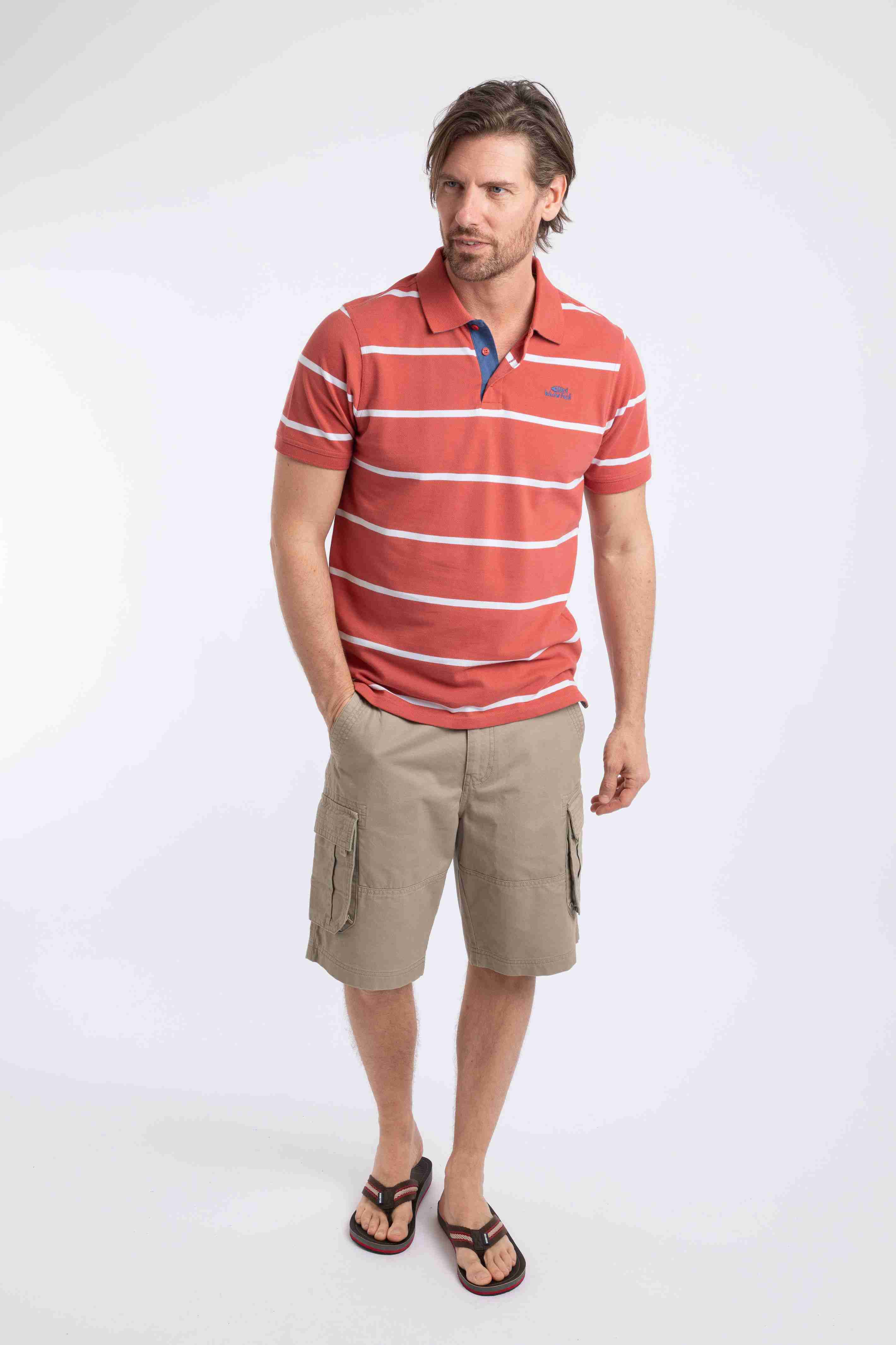 Fabian Striped Pique Polo Shirt Nantucket