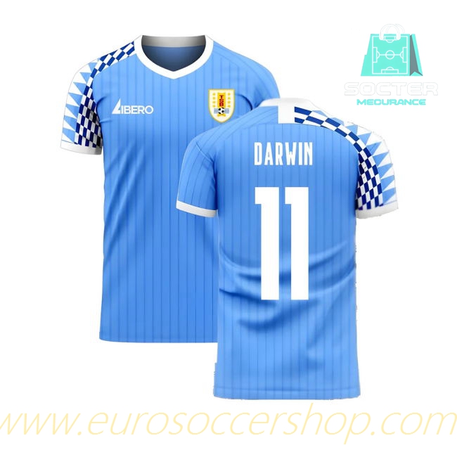 2025/26 Campaign Uruguay Home Football Shirt Premium Libero Collection (DARWIN 11)