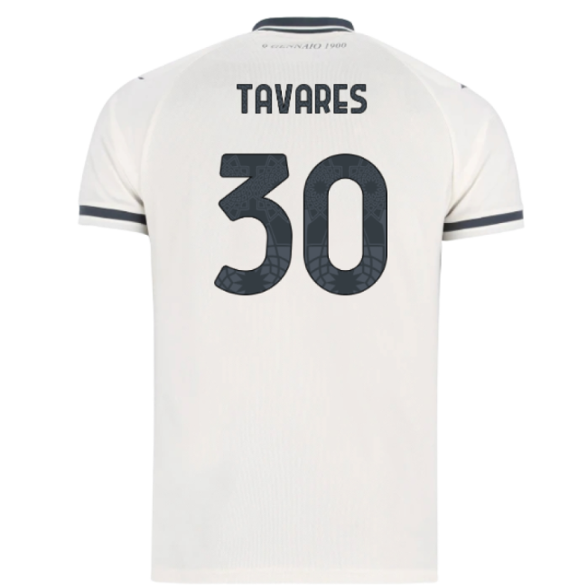 2025-2026 Lazio Away Shirt (Kids) (Tavares 30) Durable Stitching
