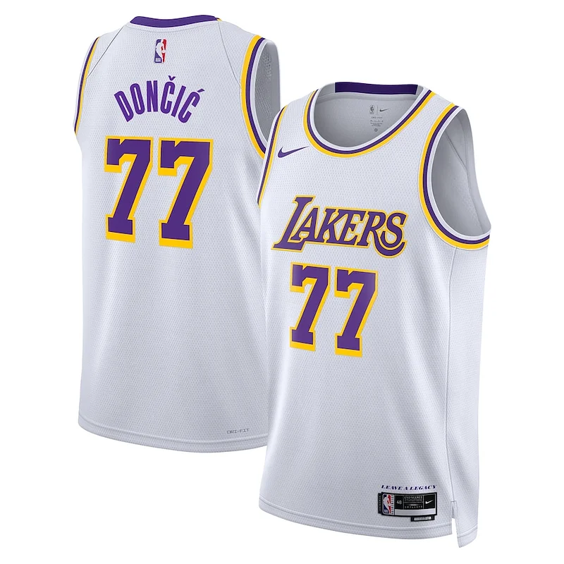 Luka Dončić LAL Swingman Jersey - fashionable Basketball - White