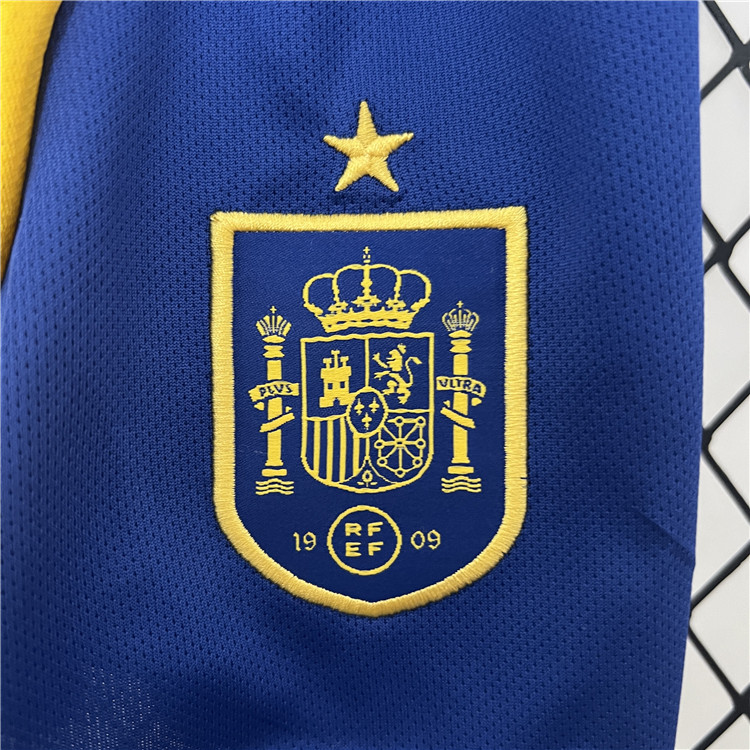 Premium Breathable Spain Euro 2024 Kids Home Kit ShirtShorts