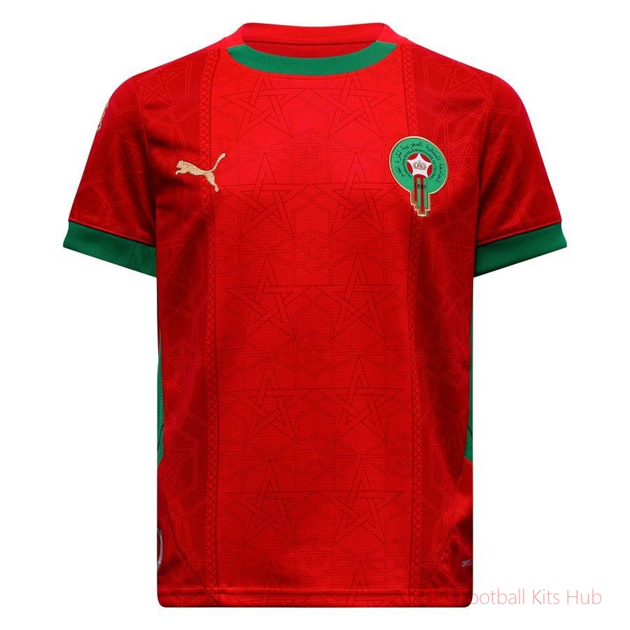 Morocco Home Shirt Africa Cup of Nations 2025 Kids
