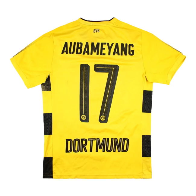 2017-18 Borussia Dortmund Home Shirt (Aubameyang #17) (Excellent)