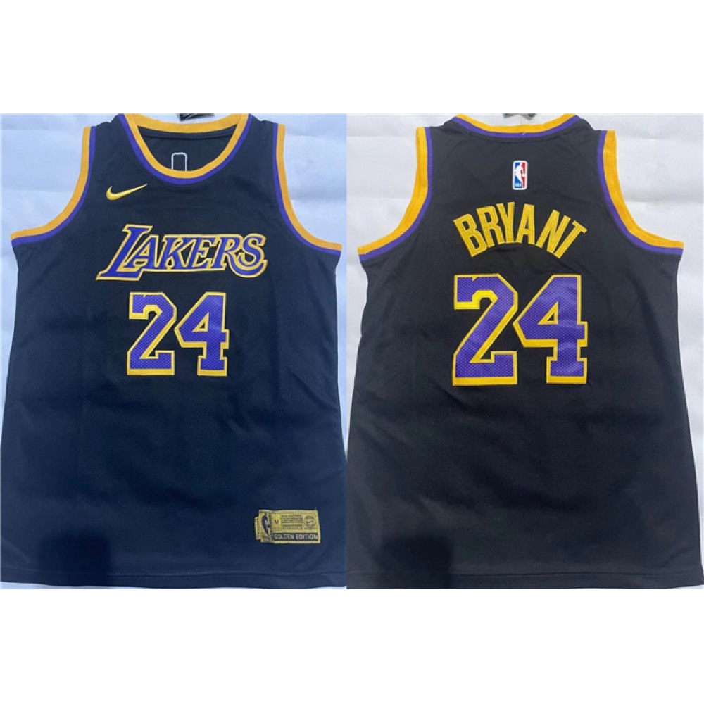 Youth Los Angeles Lakers #24 Kobe Bryant Black Stitched Basketball Jersey