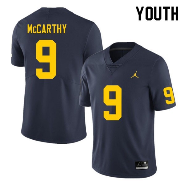 Youth(kids) Ncaa Team #9 Navy Youth Elite Football Jersey