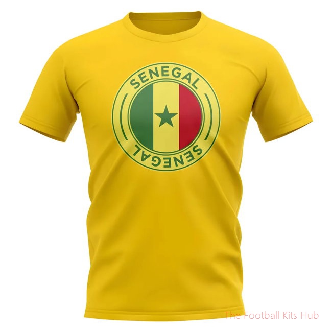 Senegal Football Badge T-Shirt (Yellow)