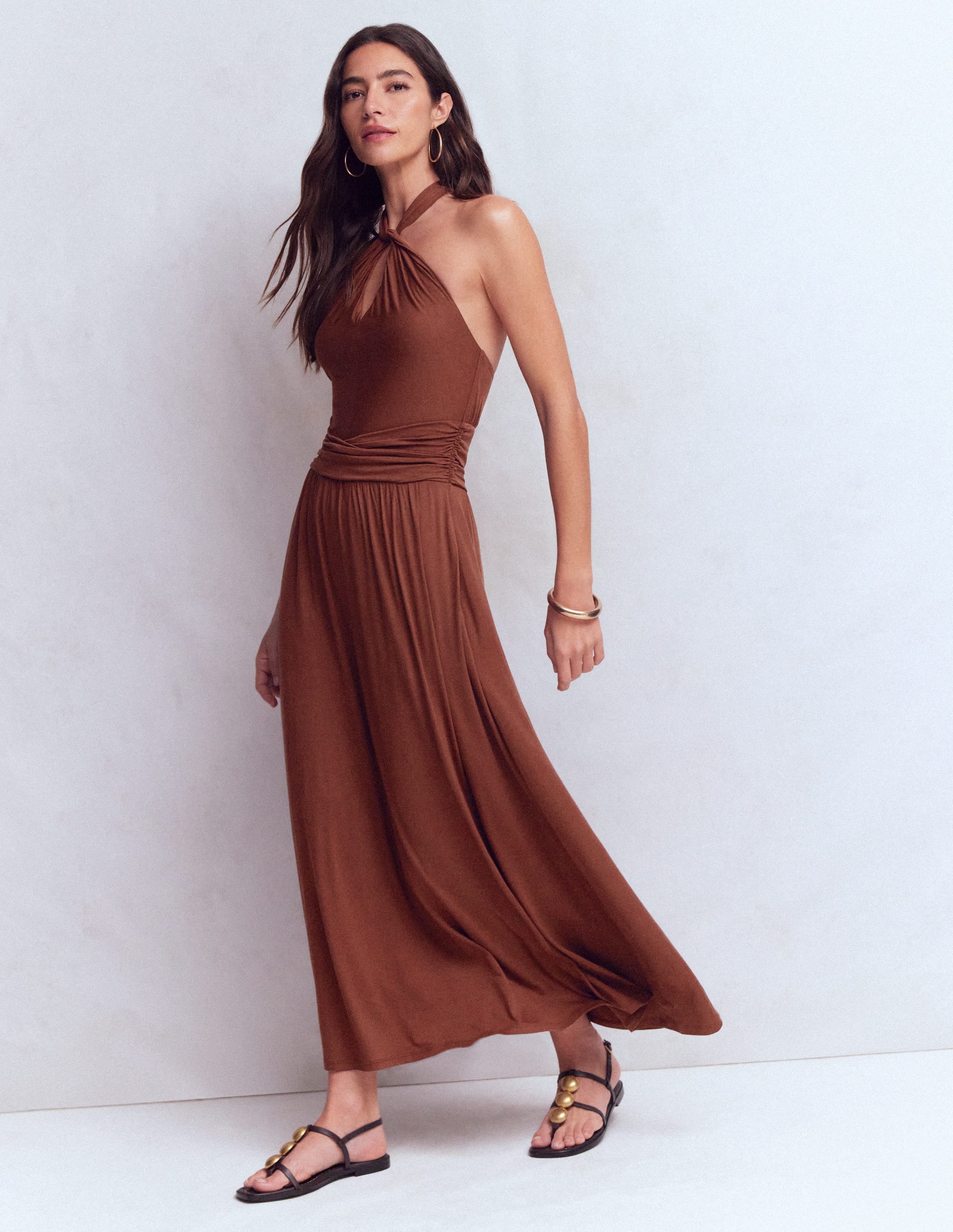 Sydney Twist Neck Jersey Dress