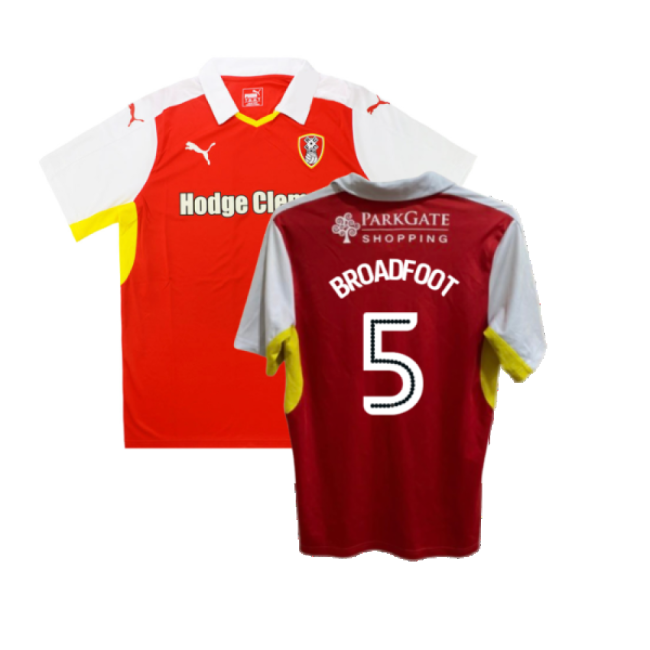 Official Licensed Fan Gear Rotherham Home Shirt Good Xl Broadfoot ...