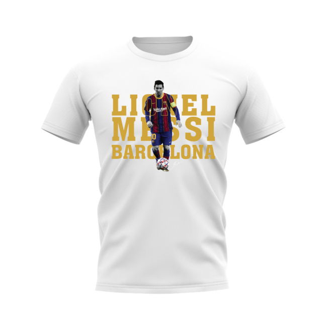 Lionel Messi Barcelona Player Tee (White - New - Stadium- ProLevel