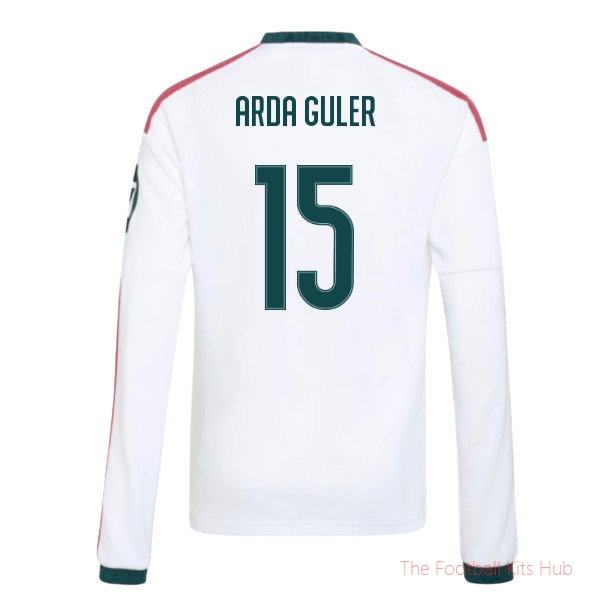 Real Madrid 2026-2027 Long Sleeve Home Shirt (Kids) (Arda Guler 15)