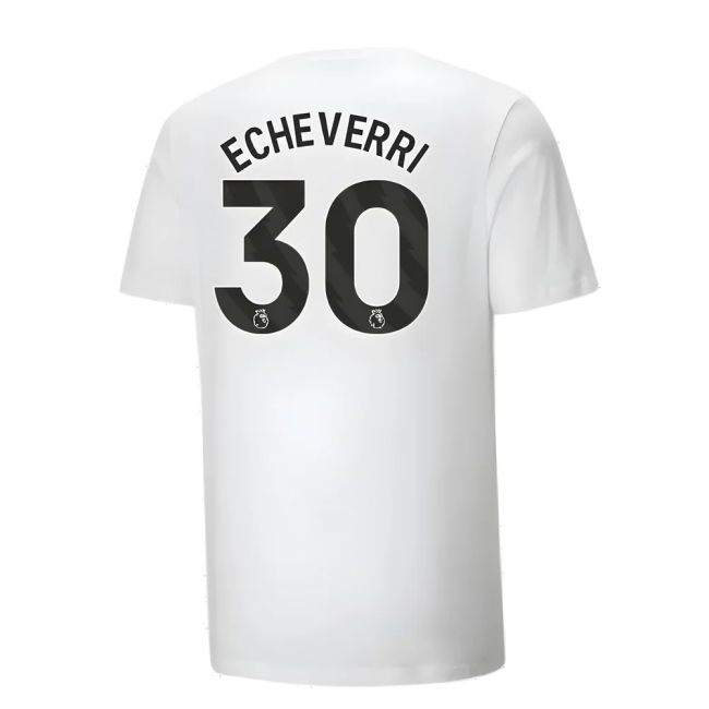 2024-2025 Man City ftblCulture Tee (White) (Echeverri 30)