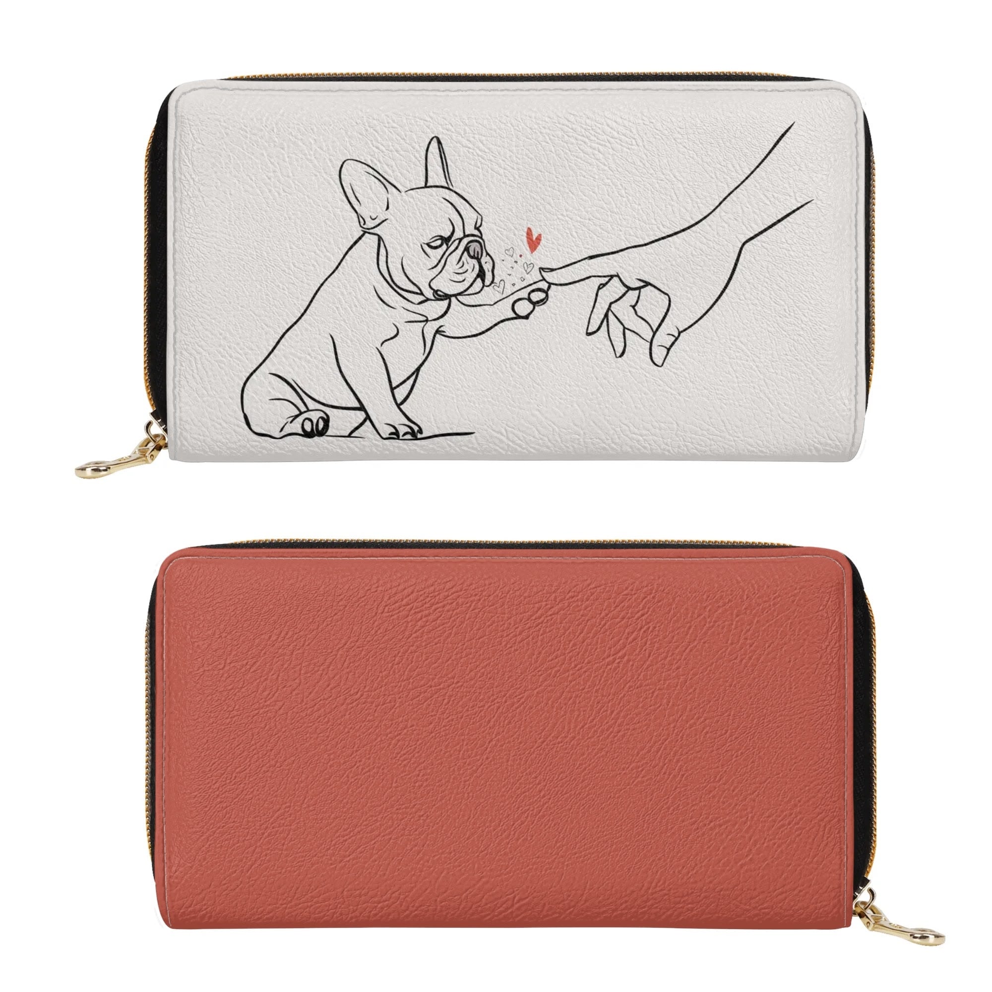 Molly - Everyday Leather Zipper Wallet Pet Owner Apparel