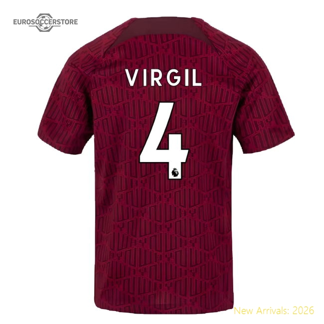 2022-2023 Liverpool Kids Gentle Virgil Jersey Dri-fit Drycell