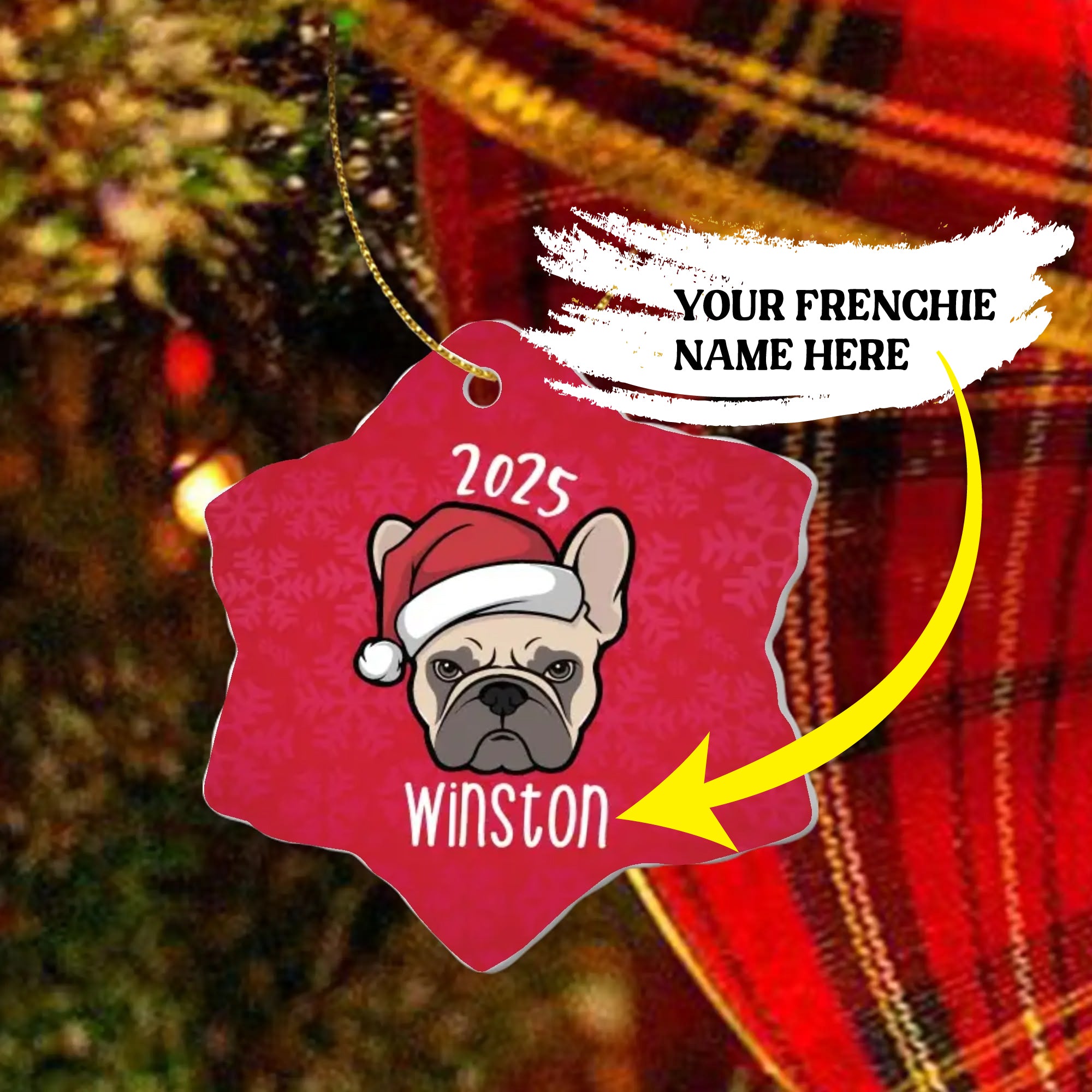 Minimal-Aesthetic Personalized Ornaments For Frenchie Lovers With You...