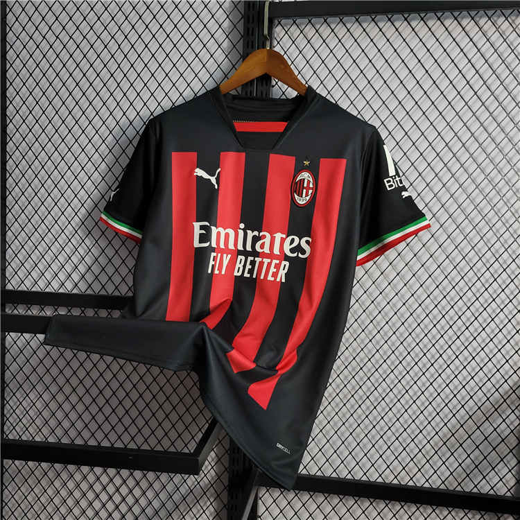 AC Milan 2223 Home RedBlack Soccer Jersey Football Shirt - Official