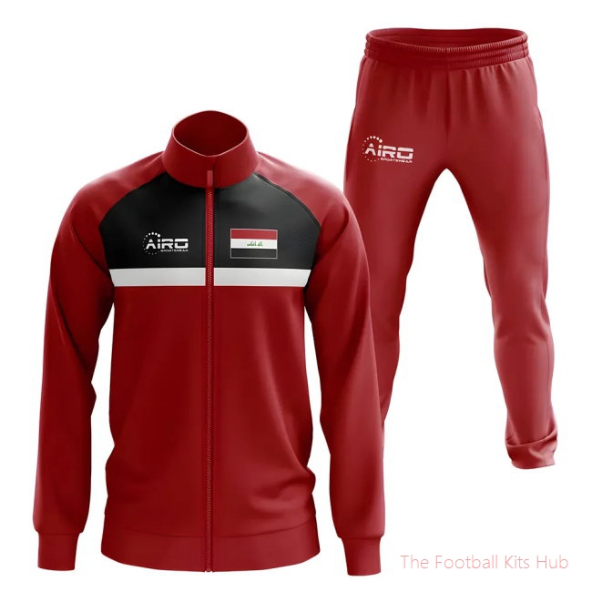 Men Iraq Concept Football Tracksuit (Red)