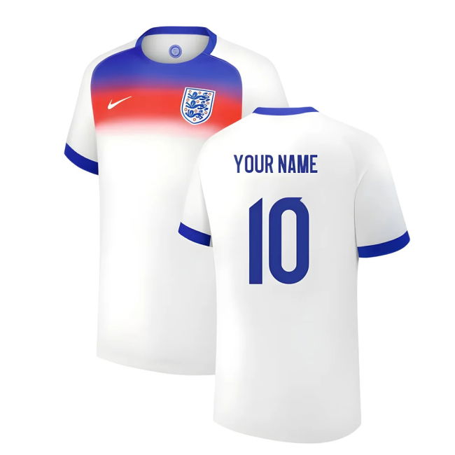 2025 England Womens Team Home Shirt (Unisex) (Your Name)