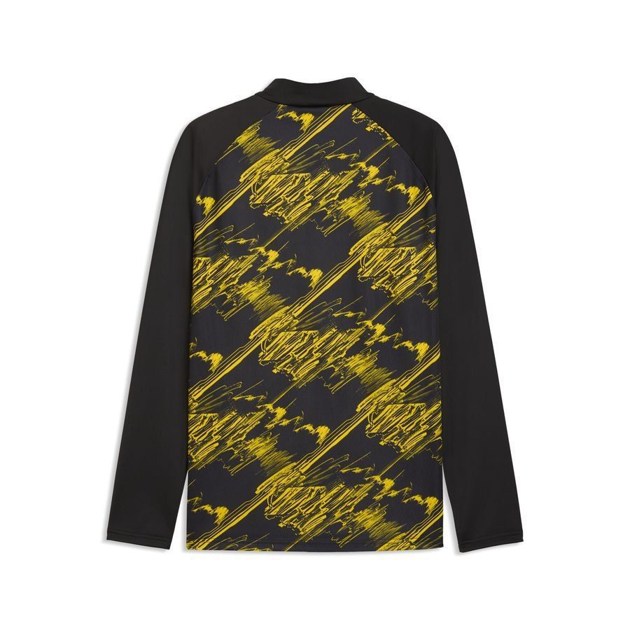 Dortmund Training Shirt Pre Match 1/4 Zip - PUMA Black/Faster Yellow