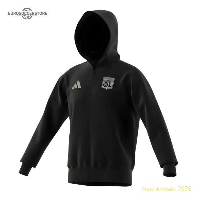 Authentic 2024-2025 Olympique Lyon Anthem Jacket (Black)