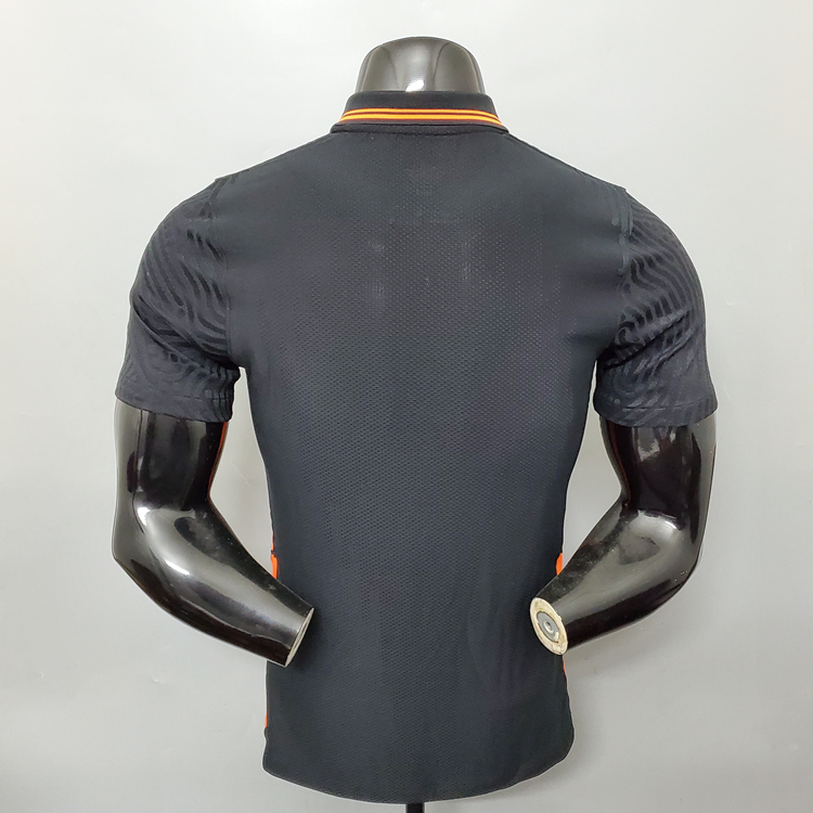 Authentic Netherlands Soccer Shirt 2020-21 Away Black Football Shirt