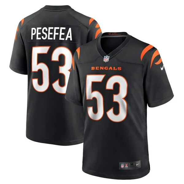 None Pesefea Cincinnati Game Jersey - Black | NFL Player Jersey