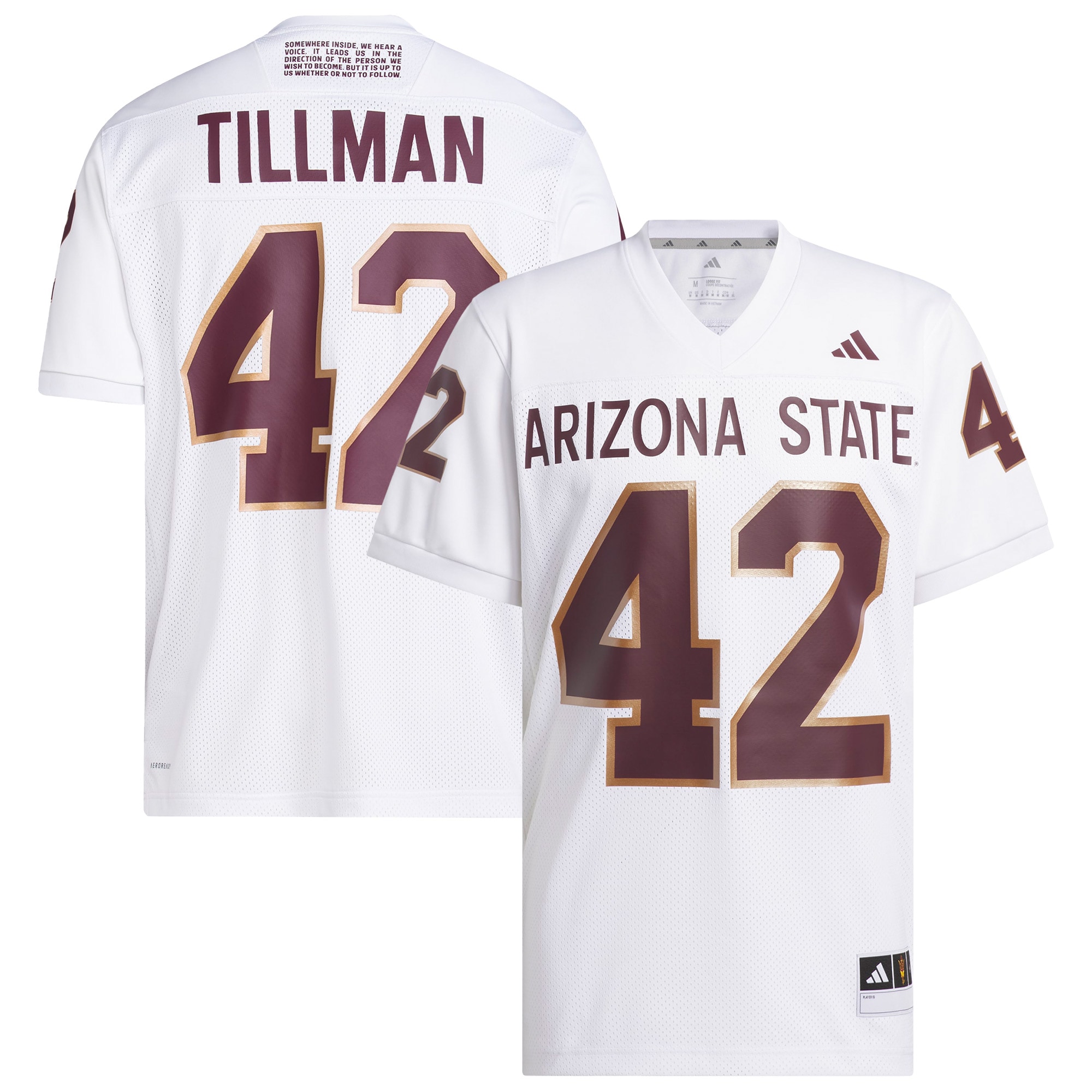 Pat Tillman #42 Arizona State Sun Devils Away Icon Premier 2026/2027 Football Jersey - White