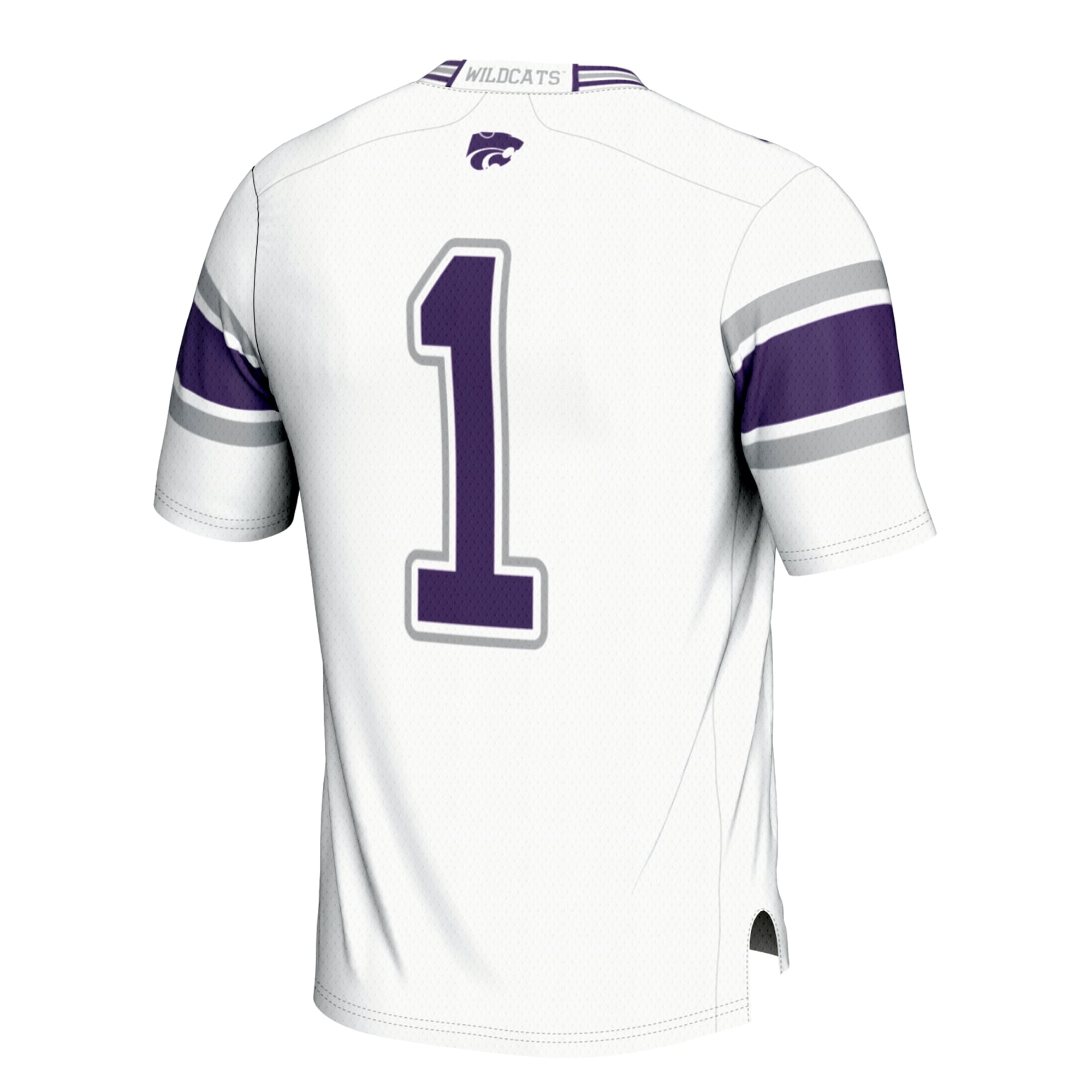 Men's #1 White Kansas State Wildcats Football Jersey