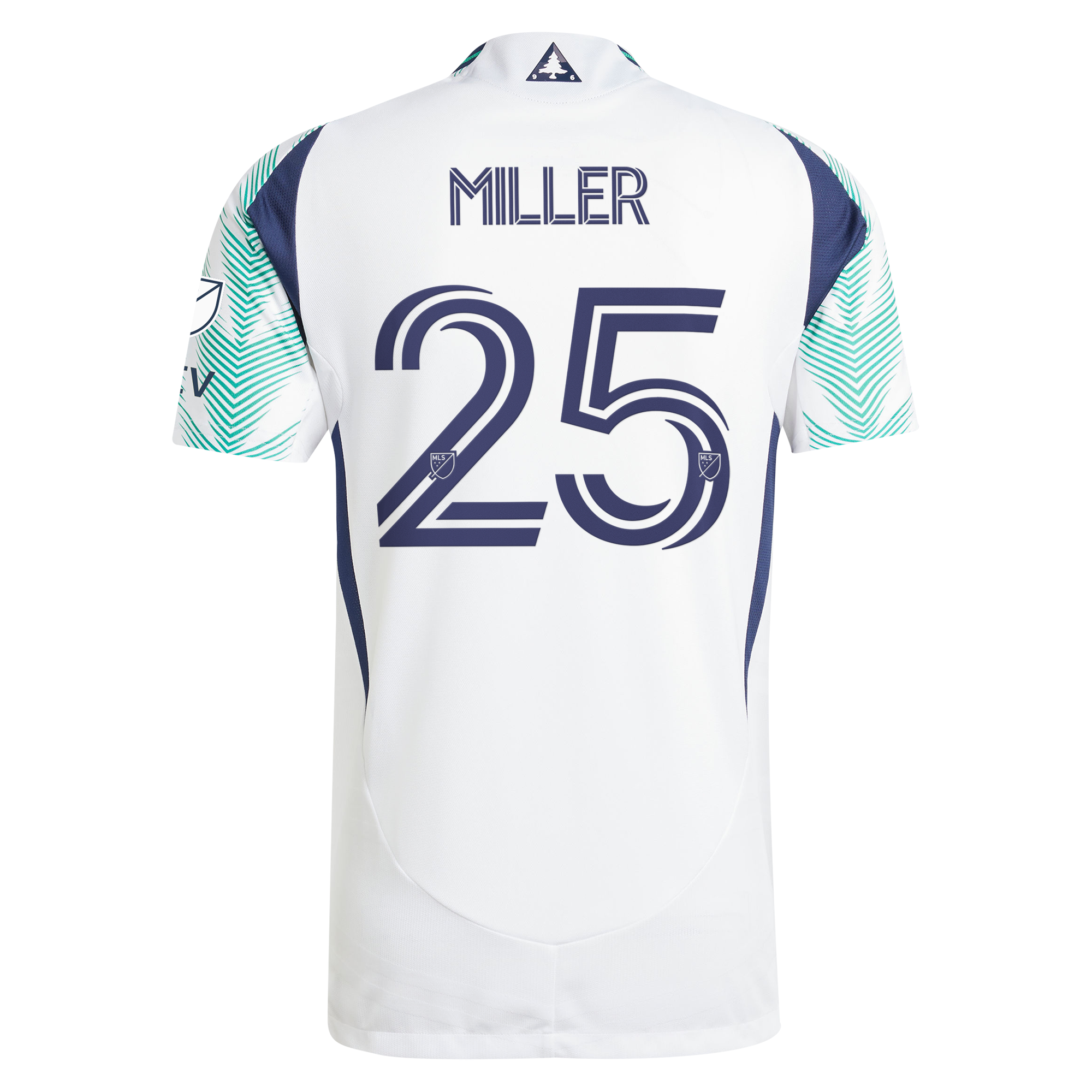 [SJH] Peyton Miller New England Revolution 2025 Eastern White Pine x Flag of New England On-Field Authentic Jersey - White