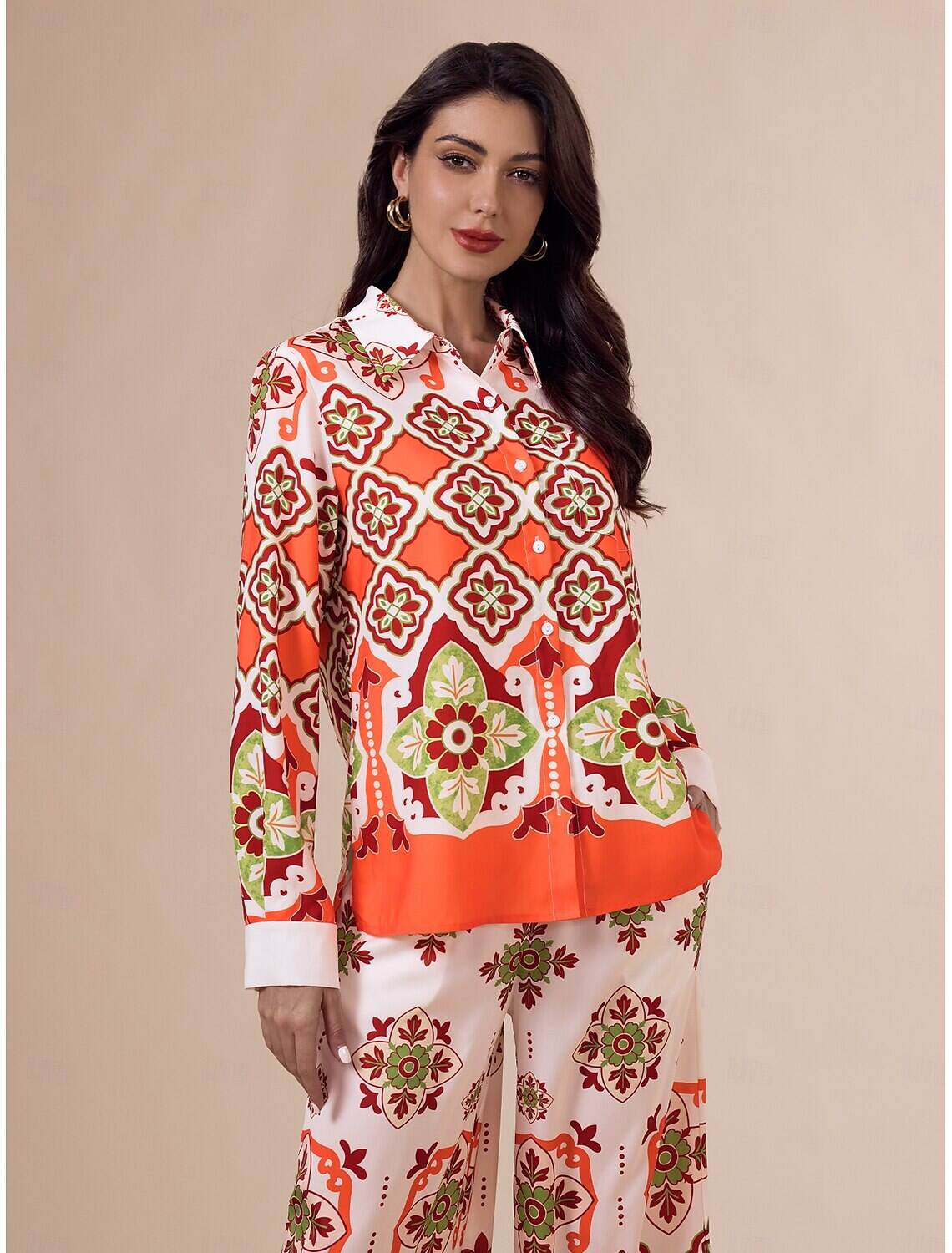 Satin Boho Double Slit Crew Neck Sleeveless Tank Top