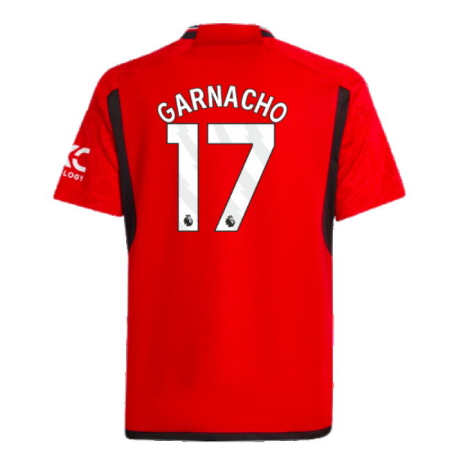 2023-2024 Man Utd Home Soccer Shirt (Kids) (Garnacho 17)