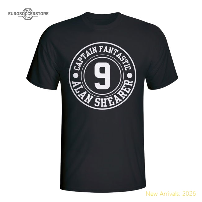 Luxury Alan Shearer Newcastle Captain Fantastic T-shirt (black)