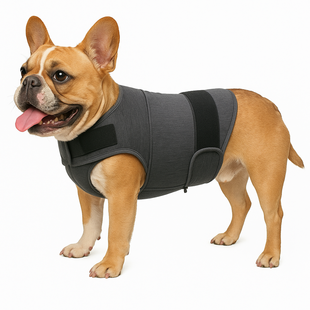 Frenchie Anti-Fright Dog Vest – Lightweight Cozy Wear for Small Dogs