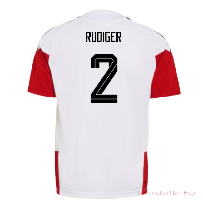 2026-2027 Germany Training Jersey (White) - Kids (Rudiger 2)