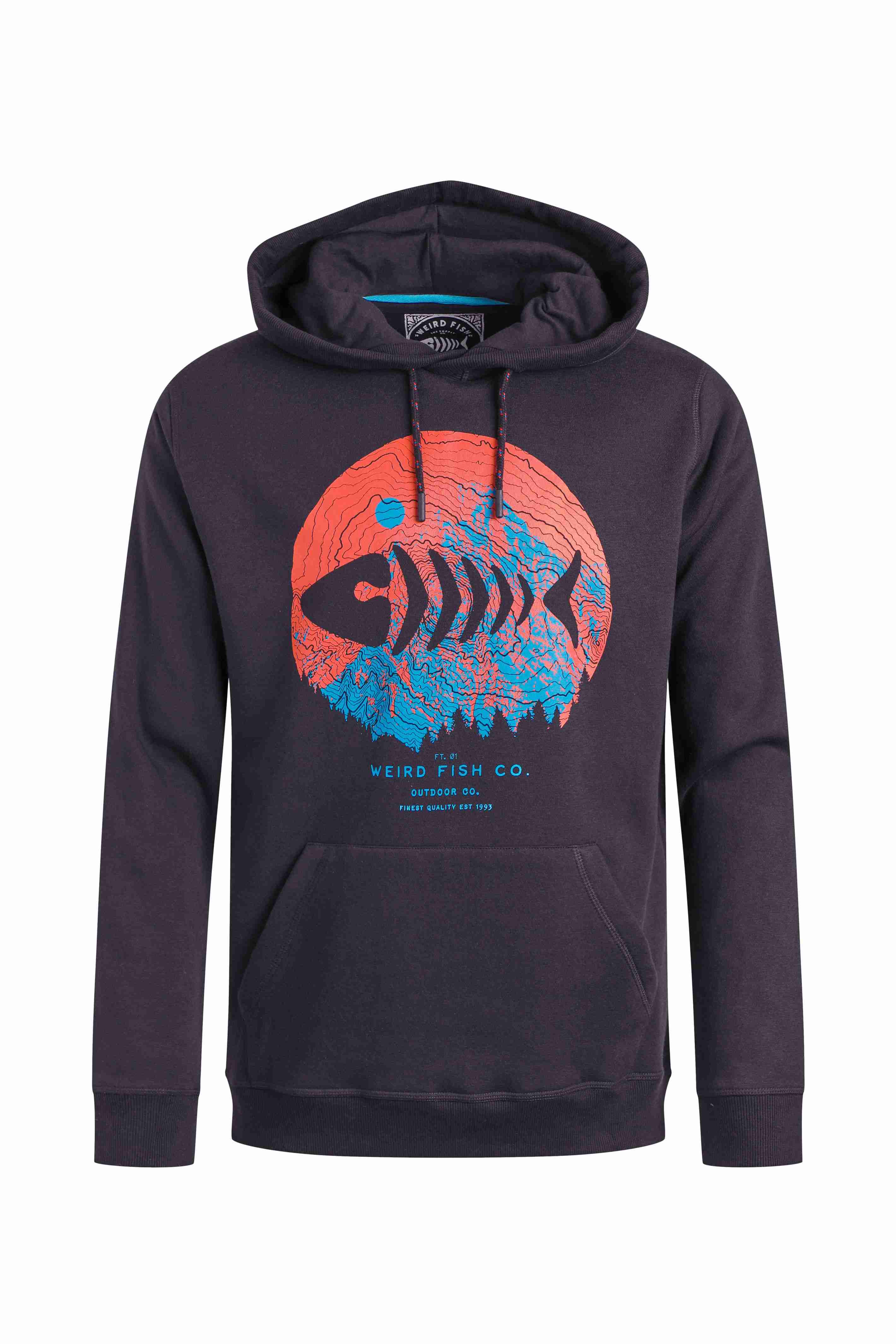 Bryant Front Print Graphic Popover Hoodie Midnight