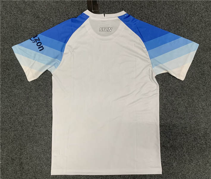 Moisture Wicking Napoli 2223 Away White Soccer Jersey Football Shirt