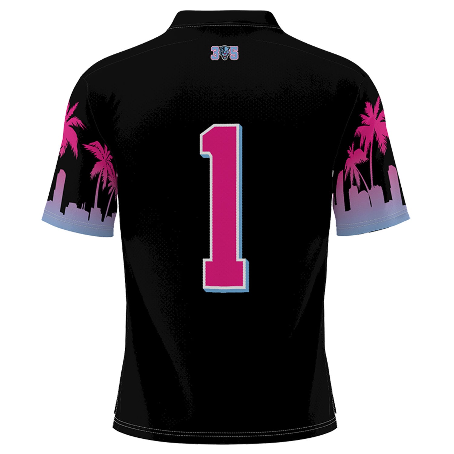 Men's #1 Black FIU Panthers Miami Vice Football Jersey