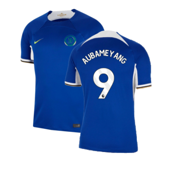 Authentic 2023-2024 Chelsea Home Shirt (aubameyang 9) - Premium