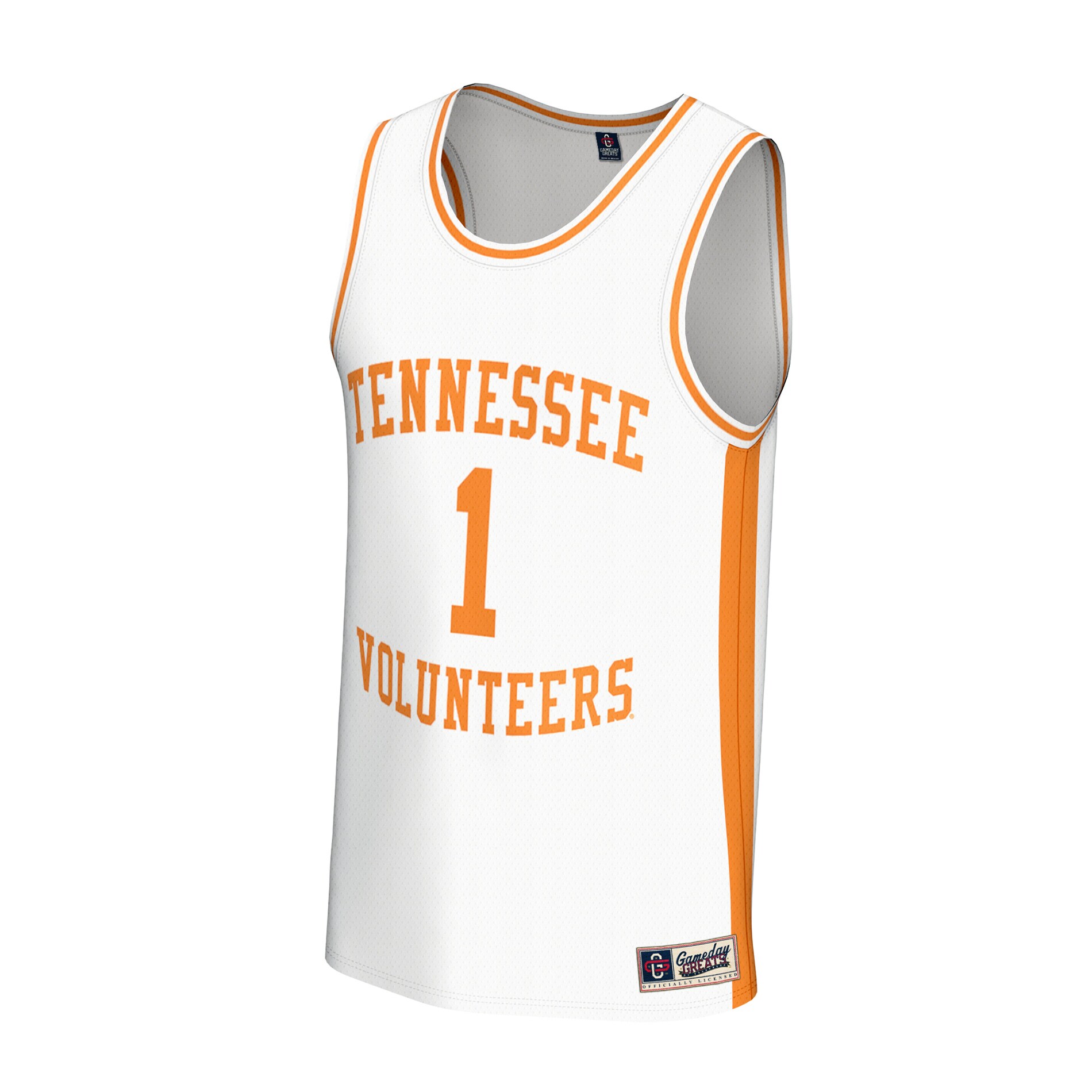 [DDG] Tennessee Volunteers GameDay Greats Unisex Lightweight Men's Basketball Fashion Jersey - White