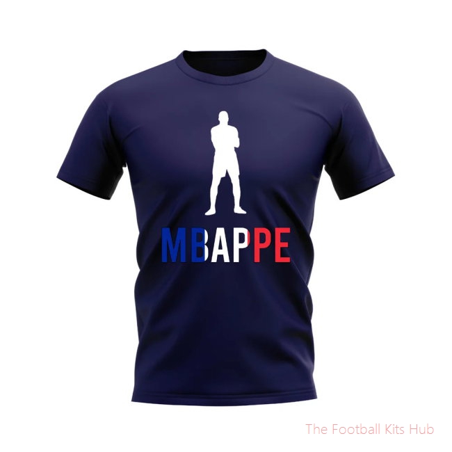 Kylian Mbappe France Silhouette T-shirt (Navy)